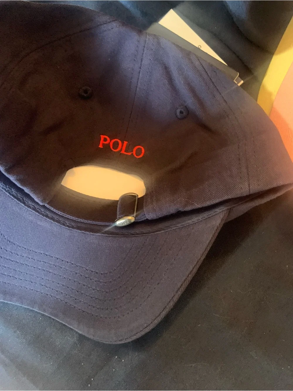 Ralph Lauren Navy Cap with Red Polo Pony